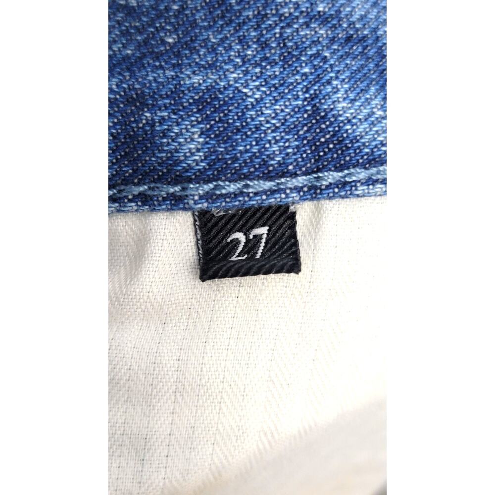 7 For All Mankind Easy Straight Maribl Distressed Jeans Size 27 - Picture 8 of 11